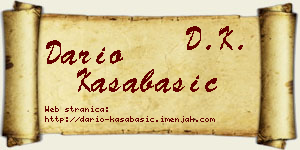 Dario Kasabašić vizit kartica